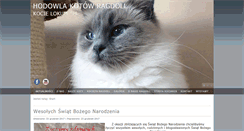 Desktop Screenshot of hodowla-ragdoll.pl